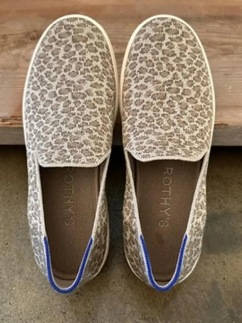 Rothy's‎ The Original Slip On Sneakers Size 7.5 Pebble Spot Cheetah